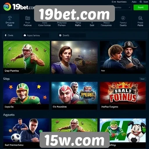 Variedade de jogos disponíveis em 19bet.com